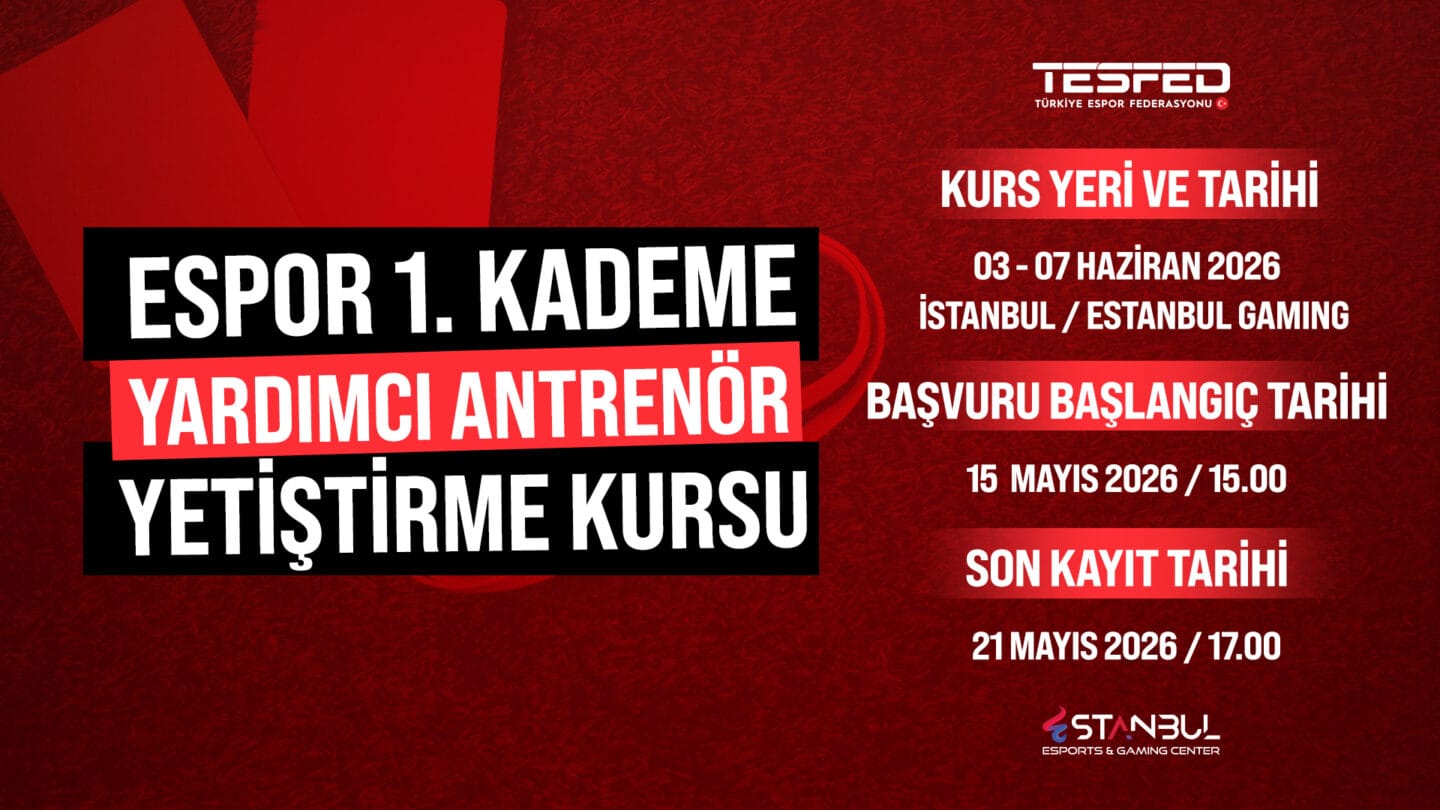 Espor 1. Kademe Yardımcı Antrenör Yetiştirme Kursu İstanbul’da Düzenlenecek